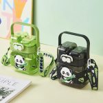 Cute Panda Kids Water Bottle with Straw & Shoulder Strap – 580ml - Image 2